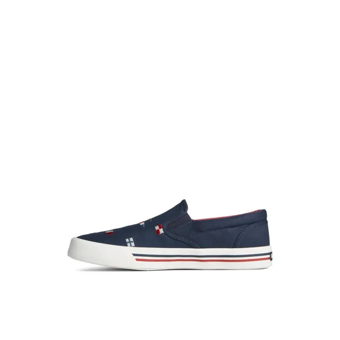 Sperry Striper II Nautical Slip On Sneaker Navy Men Sneakers