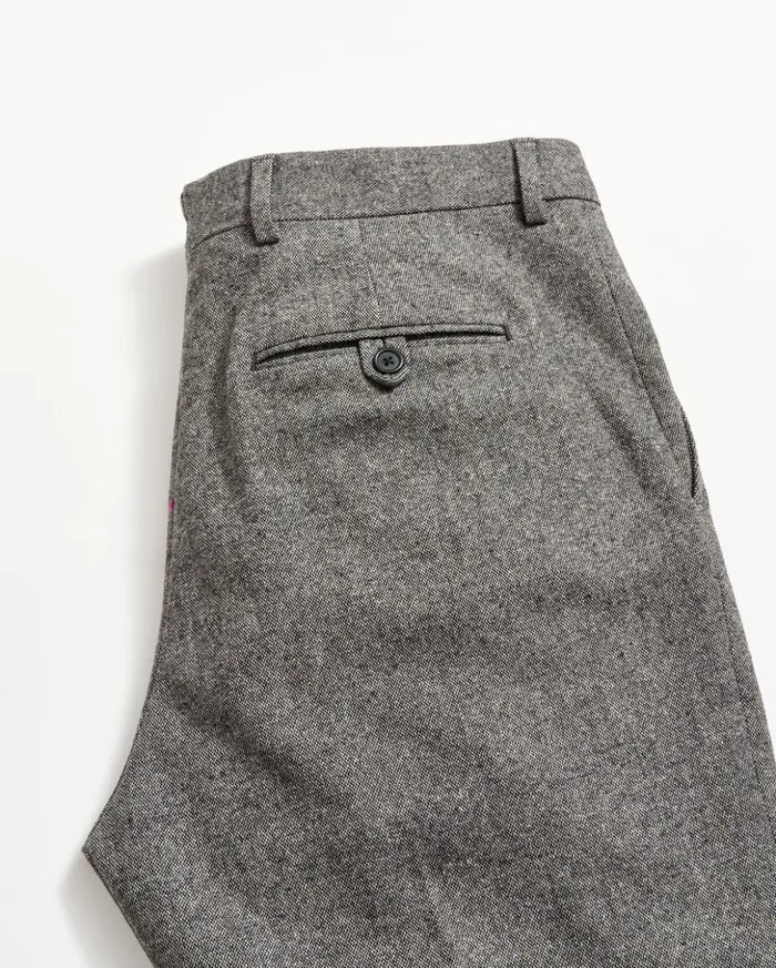 Suiting Men Billy Reid Flat Front Trouser Charcoal Grey