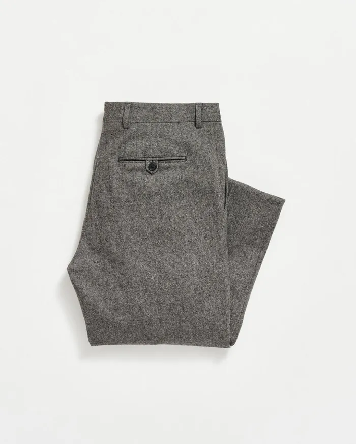 Suiting Men Billy Reid Flat Front Trouser Charcoal Grey