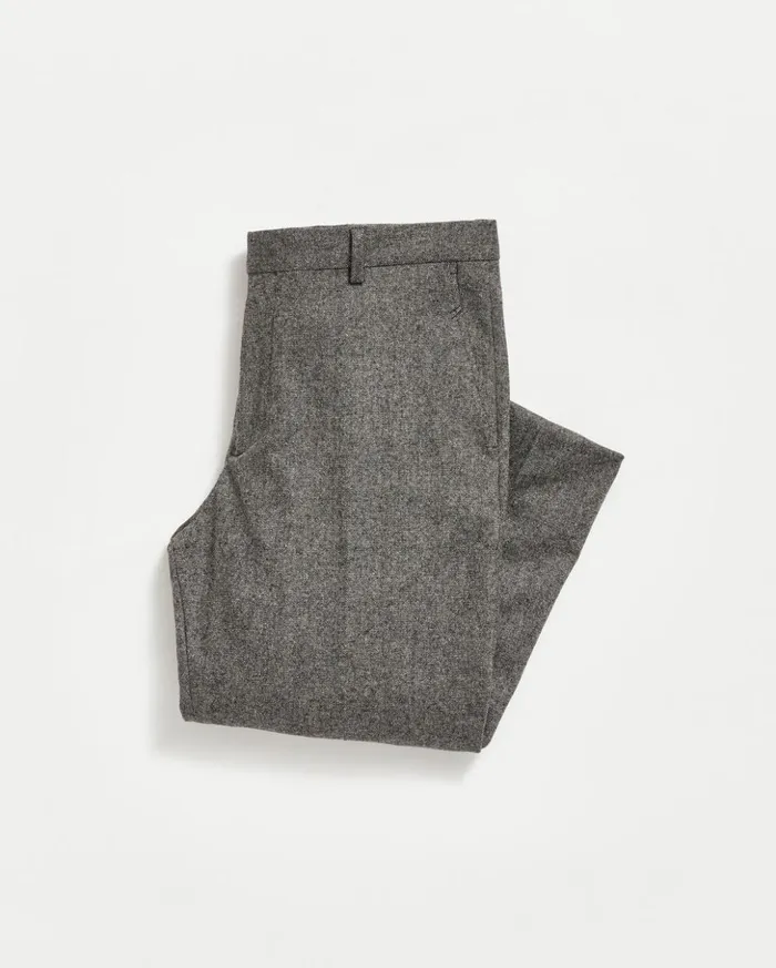 Suiting Men Billy Reid Flat Front Trouser Charcoal Grey