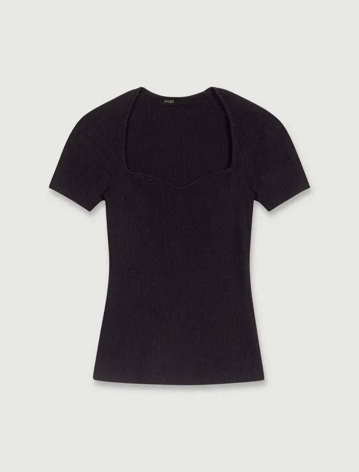 Sweaters and Cardigans Women Maje Knit Top Black