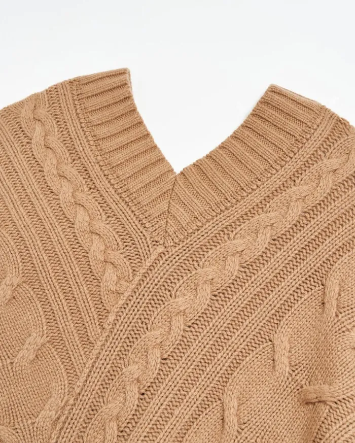 Sweaters and Knits Women Billy Reid Bias Cable Sweater Camel