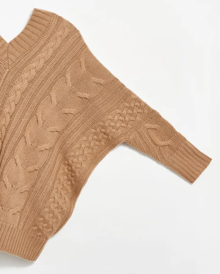 Sweaters and Knits Women Billy Reid Bias Cable Sweater Camel