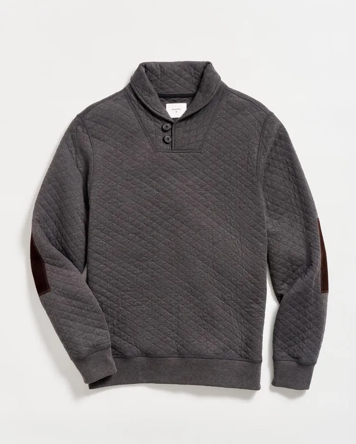 Sweaters and Sweatshirts Men Billy Reid Diamond Quilt Shawl Black