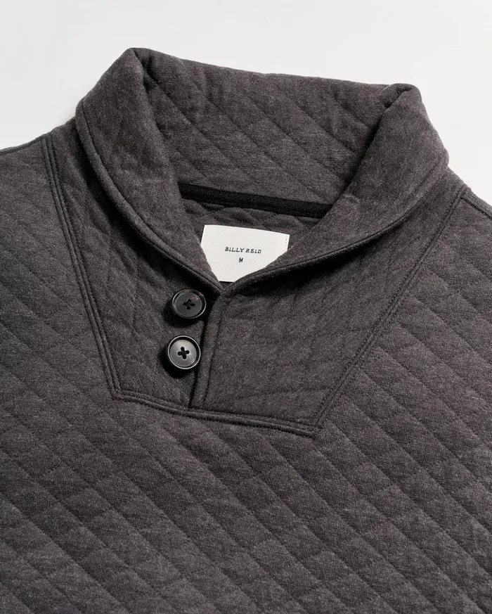 Sweaters and Sweatshirts Men Billy Reid Diamond Quilt Shawl Black