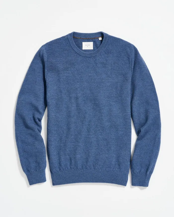 Sweaters and Sweatshirts Men Billy Reid Hunting Sweater Denim Blue