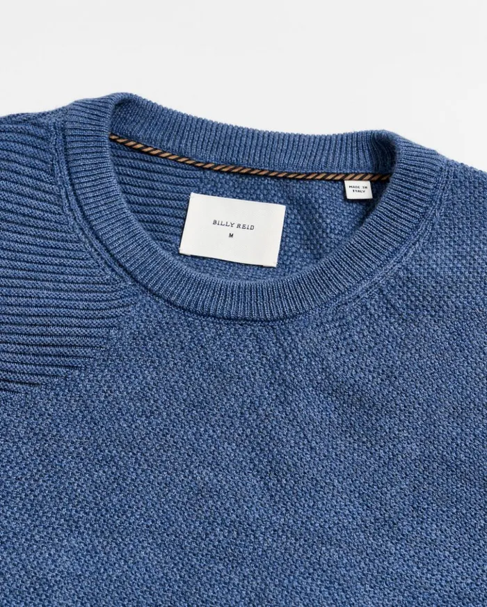 Sweaters and Sweatshirts Men Billy Reid Hunting Sweater Denim Blue