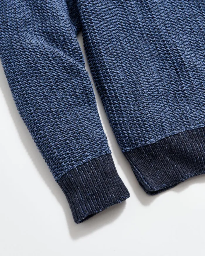 Sweaters and Sweatshirts Men Billy Reid Marled Crewneck Sweater Carbon Blue