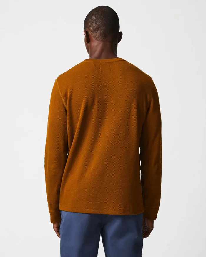 Sweaters and Sweatshirts Men Billy Reid Thermal Ls Crew Billy039s Brown