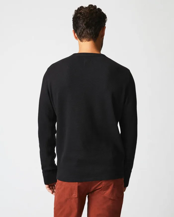 Sweaters and Sweatshirts Men Billy Reid Thermal Ls Crew Black