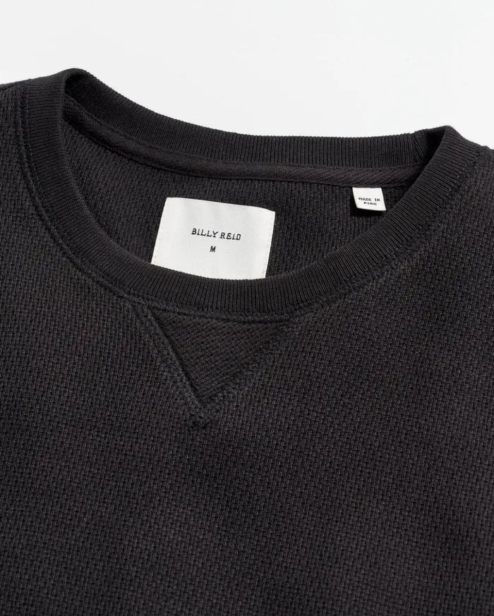 Sweaters and Sweatshirts Men Billy Reid Thermal Ls Crew Black