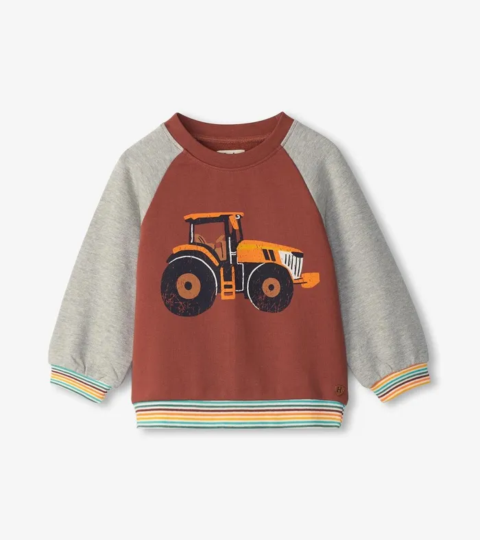 Sweaters Baby and Toddler Hatley Baby and Toddler Boys Tractor Pullover Sweatshirt