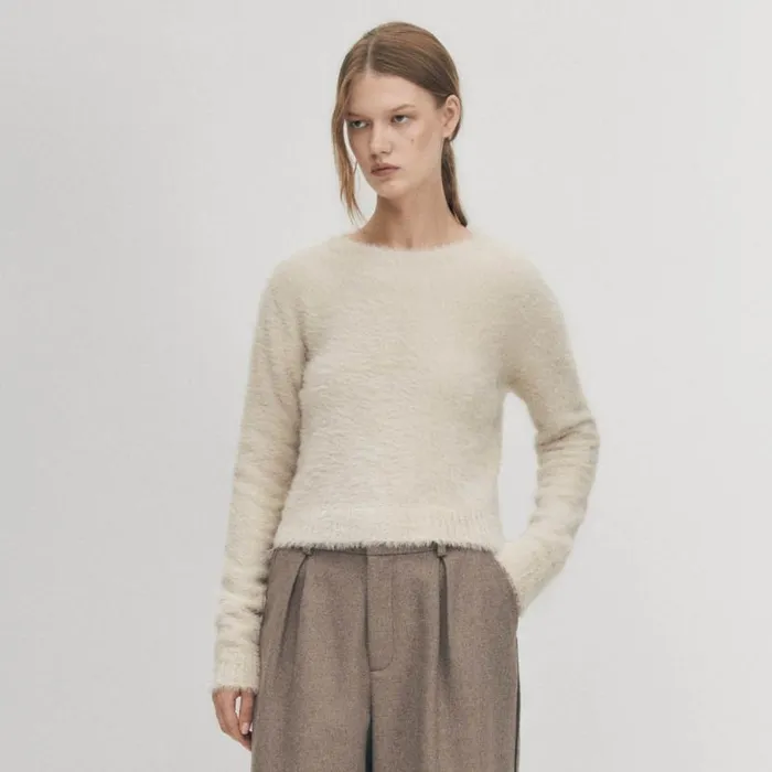 Sweaters Cardigans Women ALOHAS Deli Ecru Tricot Sweater