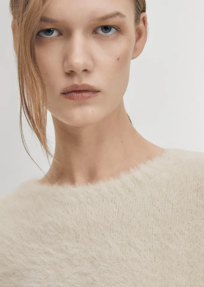 Sweaters Cardigans Women ALOHAS Deli Ecru Tricot Sweater