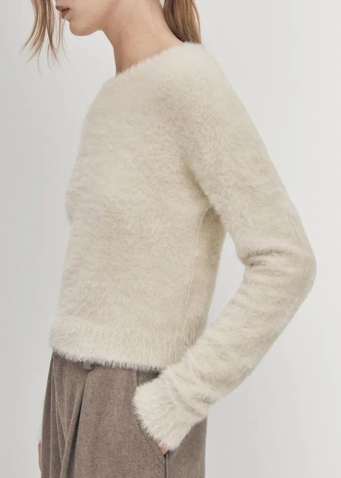 Sweaters Cardigans Women ALOHAS Deli Ecru Tricot Sweater