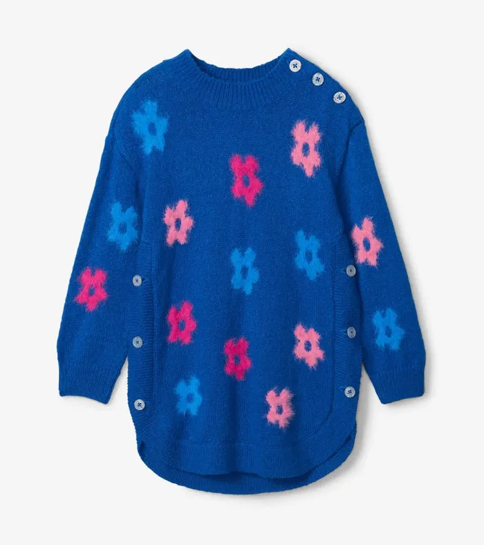 Sweaters Girls Hatley Girls Bold Flowers Sweater Tunic