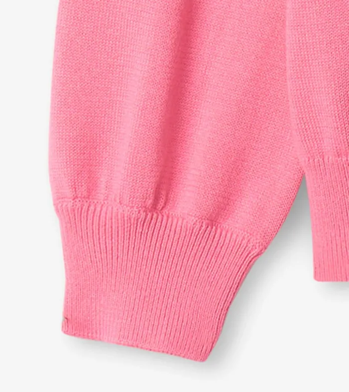Sweaters Girls Hatley Girls Pink Rainbow Ruffle Sweater