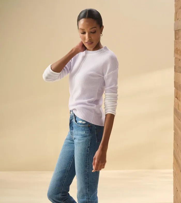 Sweaters Women Hatley Avery Sweater 8211 Lilac Stripes