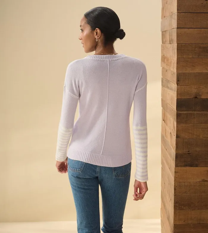Sweaters Women Hatley Avery Sweater 8211 Lilac Stripes