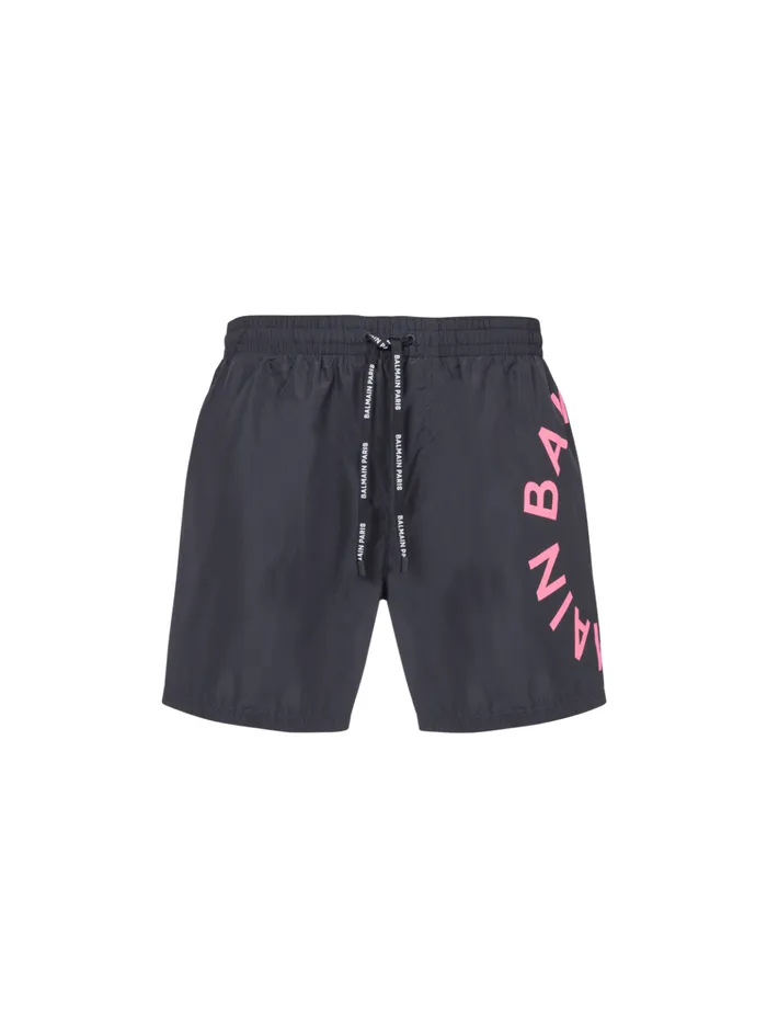 Swim Shorts Pink Men Balmain Swimwear
