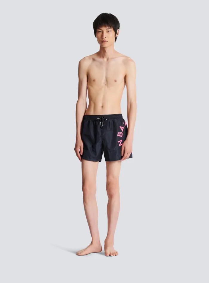 Swim Shorts Pink Men Balmain Swimwear
