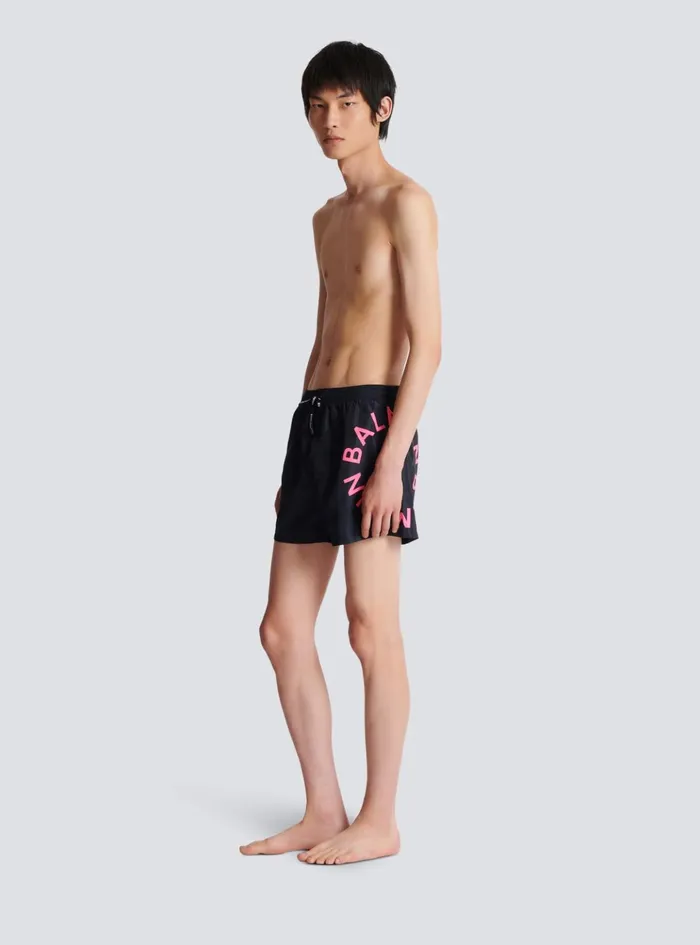 Swim Shorts Pink Men Balmain Swimwear