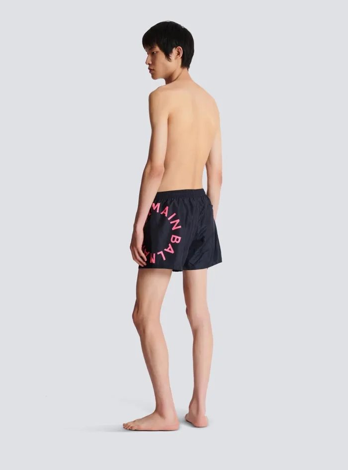 Swim Shorts Pink Men Balmain Swimwear