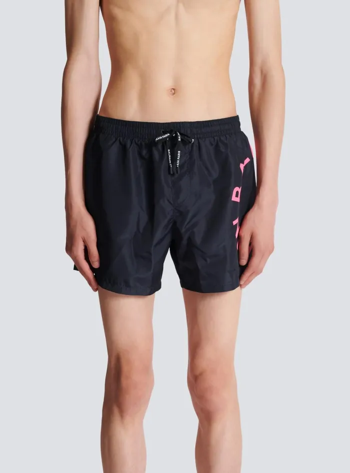 Swim Shorts Pink Men Balmain Swimwear