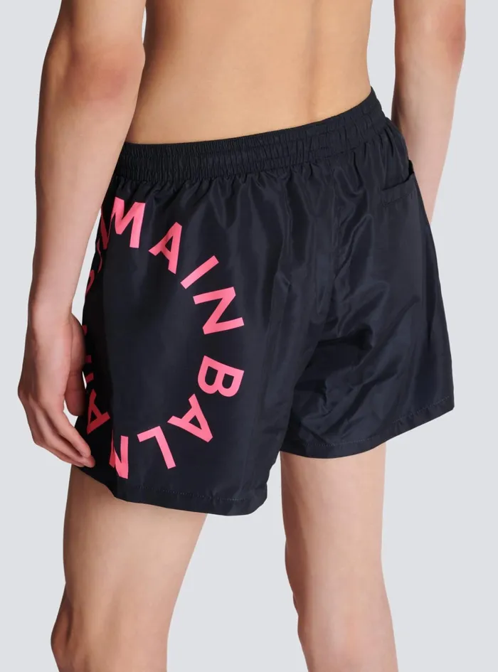 Swim Shorts Pink Men Balmain Swimwear