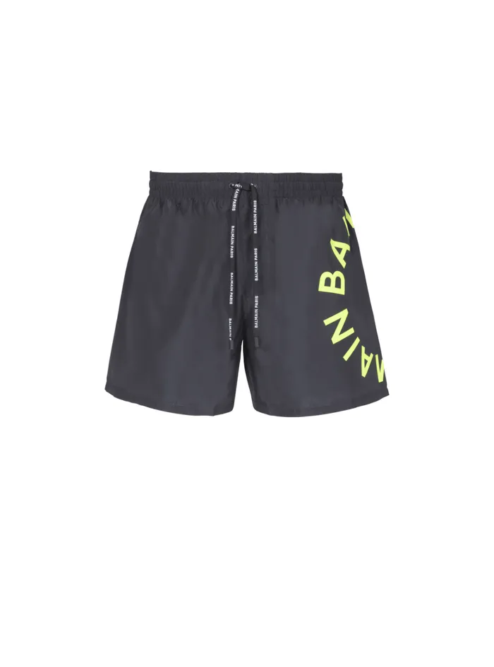 Swim Shorts Yellow Men Balmain Swimwear