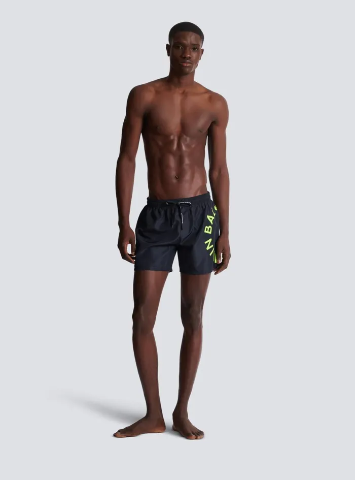 Swim Shorts Yellow Men Balmain Swimwear