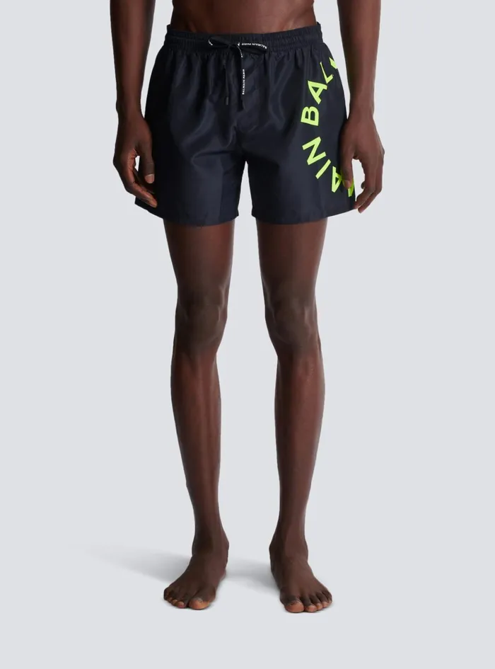 Swim Shorts Yellow Men Balmain Swimwear