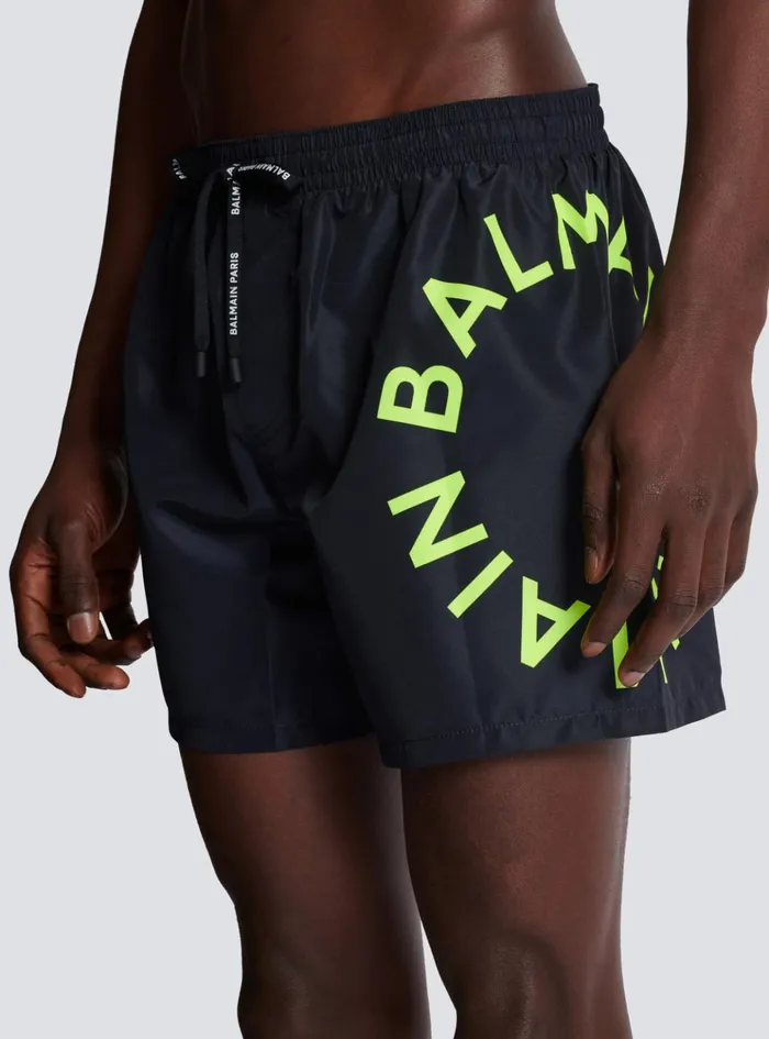 Swim Shorts Yellow Men Balmain Swimwear