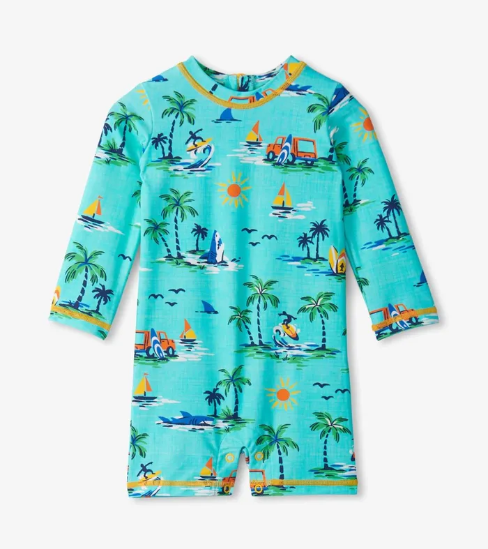 Swimwear Baby and Toddler Hatley Baby Boys Vintage Holiday OnePiece Rashguard