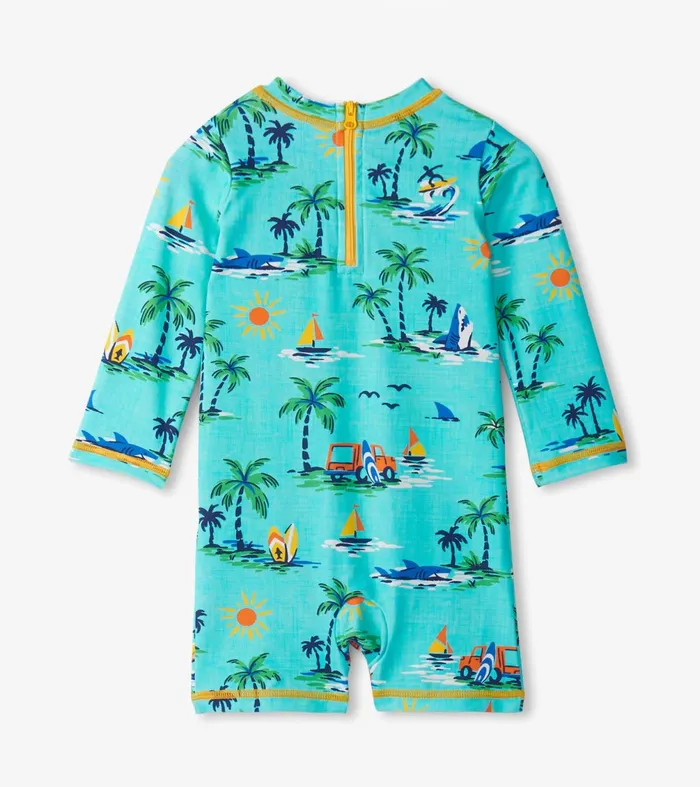 Swimwear Baby and Toddler Hatley Baby Boys Vintage Holiday OnePiece Rashguard