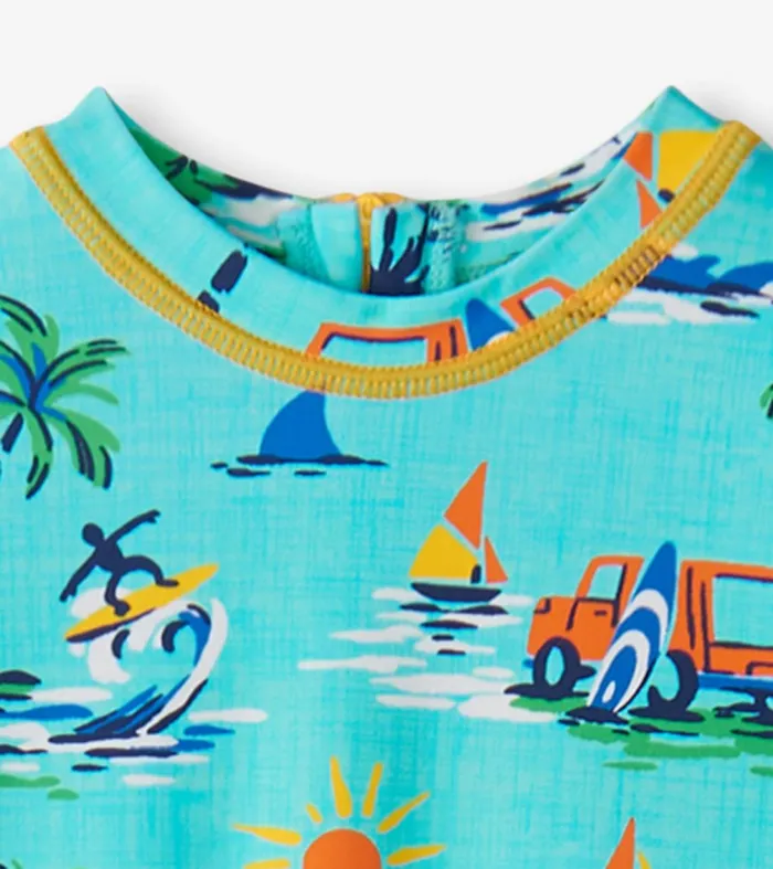 Swimwear Baby and Toddler Hatley Baby Boys Vintage Holiday OnePiece Rashguard