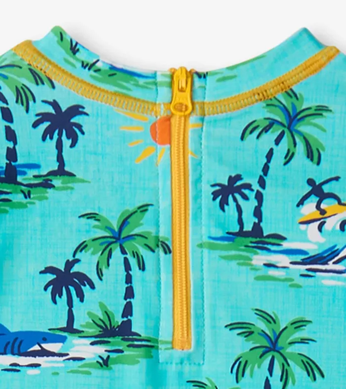 Swimwear Baby and Toddler Hatley Baby Boys Vintage Holiday OnePiece Rashguard