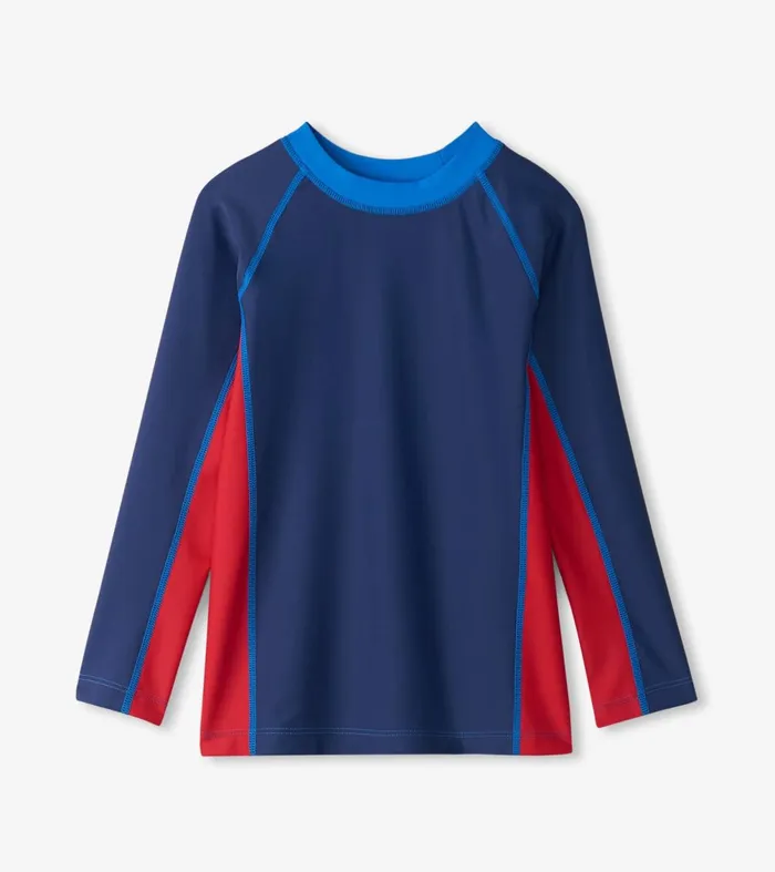 Swimwear Boys Hatley Boys Nautical Colourblock Long Sleeve Rashguard