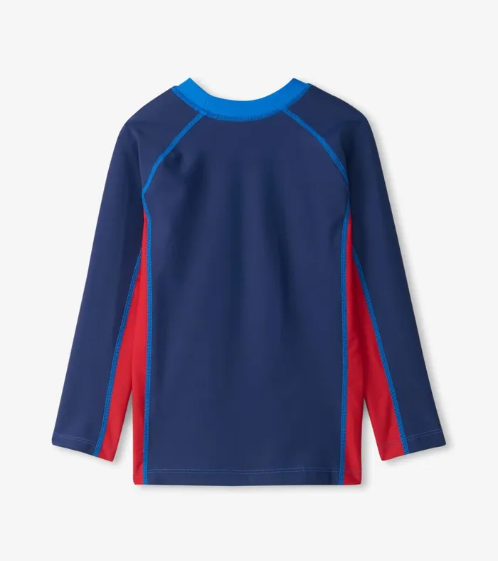 Swimwear Boys Hatley Boys Nautical Colourblock Long Sleeve Rashguard