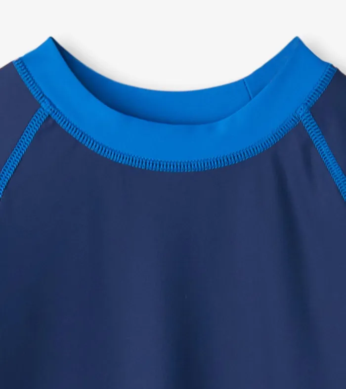 Swimwear Boys Hatley Boys Nautical Colourblock Long Sleeve Rashguard