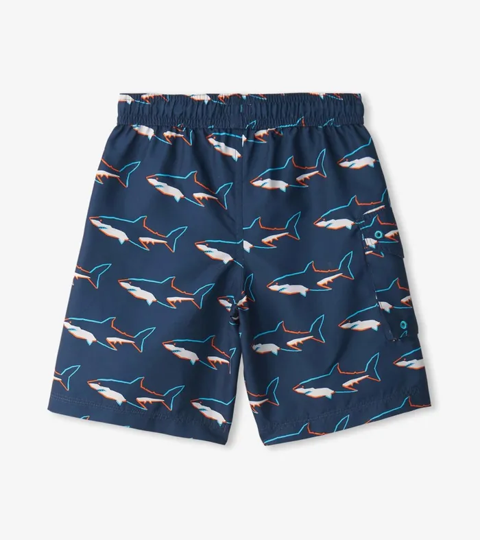 Swimwear Boys Hatley Boys Swimming Sharks Board Shorts