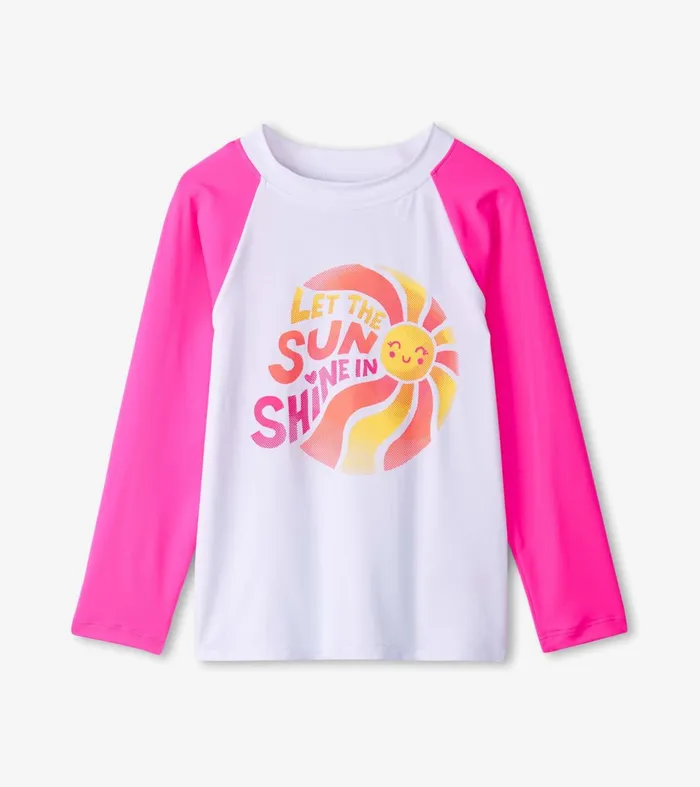 Swimwear Girls Hatley Girls Sunshine Long Sleeve Rashguard