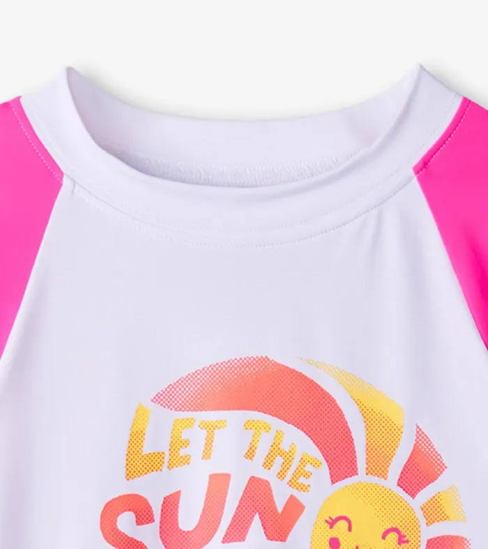 Swimwear Girls Hatley Girls Sunshine Long Sleeve Rashguard