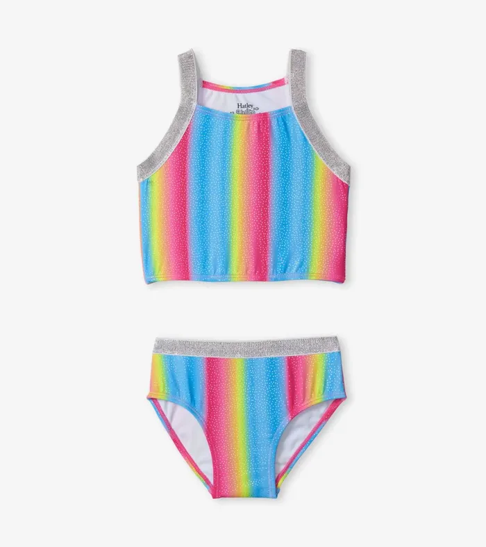 Swimwear Girls Hatley Jelly Bean Rainbow Tankini Set