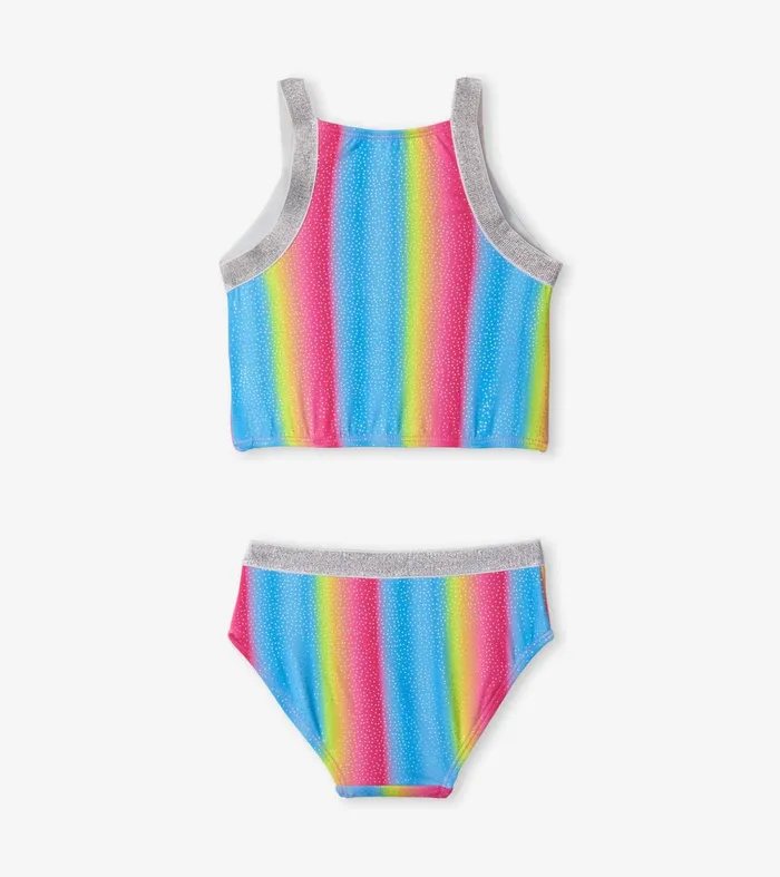 Swimwear Girls Hatley Jelly Bean Rainbow Tankini Set