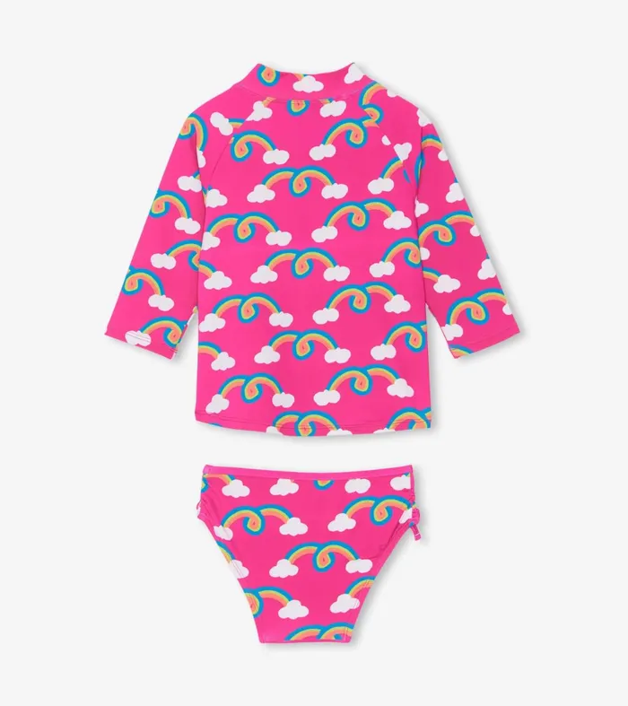 Swimwear Girls Hatley Rainbow Arch Rashguard Set
