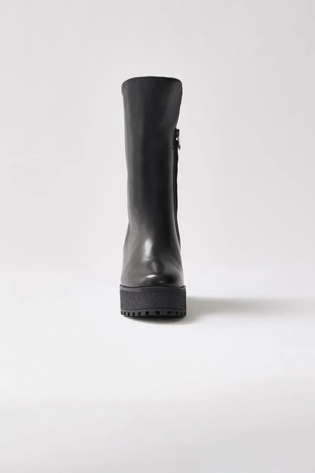 Tall Boots Women Mackage NOBLE Shearlinglined Wedge R Leather Boot For Women Black Tall Boots Women Mackage NOBLE Shearlinglined Wedge R Leather Boot For Women Black