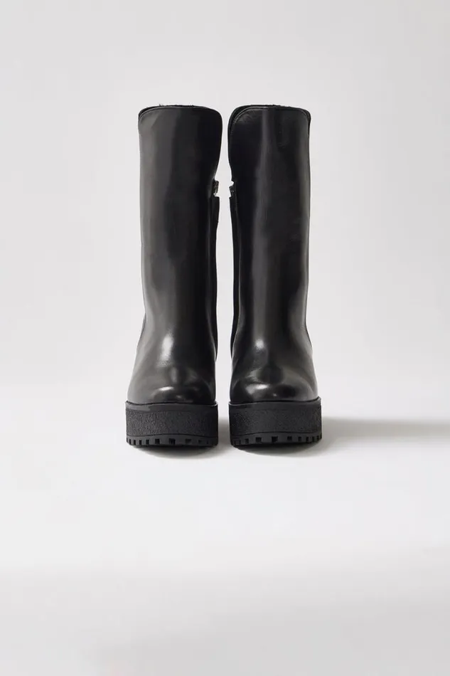 Tall Boots Women Mackage NOBLE Shearlinglined Wedge R Leather Boot For Women Black Tall Boots Women Mackage NOBLE Shearlinglined Wedge R Leather Boot For Women Black