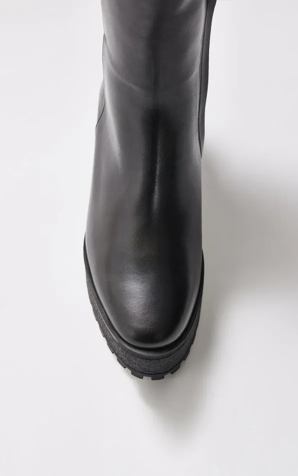 Tall Boots Women Mackage NOBLE Shearlinglined Wedge R Leather Boot For Women Black Tall Boots Women Mackage NOBLE Shearlinglined Wedge R Leather Boot For Women Black
