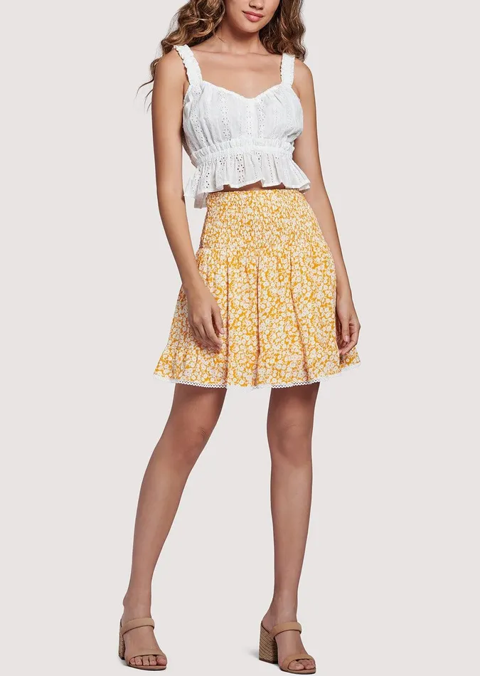 Tangerine Dream Mini Skirt Radiantyellow Women Lost Wander Skirts